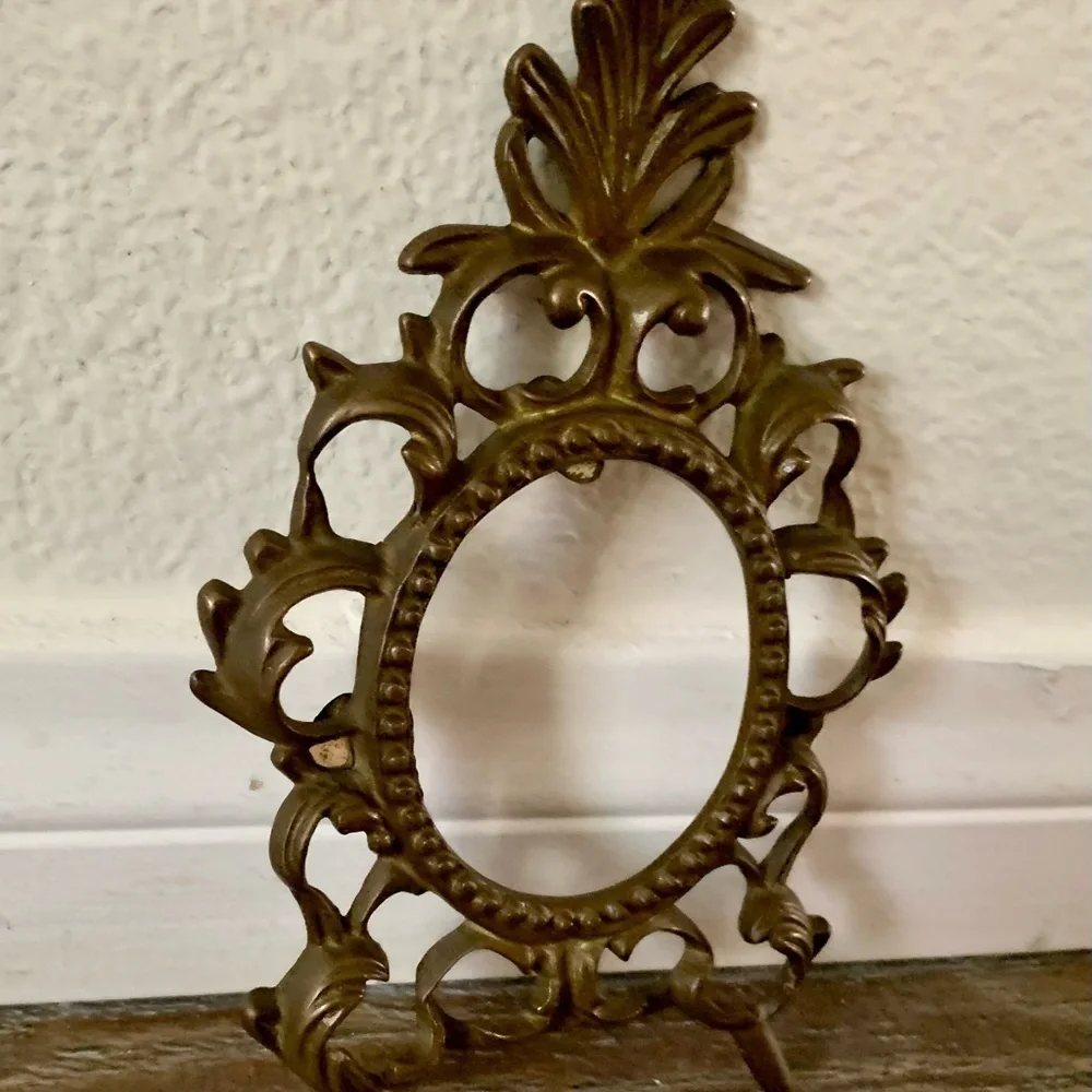 Vintage Brass Ornate Picture Frame 4/7 Inch